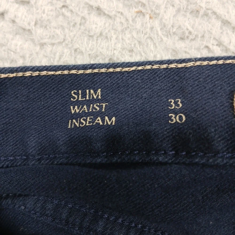 Banana Republic Men's Slim Fit‎ Jeans 33x30 Navy Blue Stretch Denim